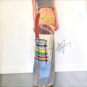 🤍HANDMADE ONE OF A KIND “NANA” PATCHWORK MAXI SKIRT🤍